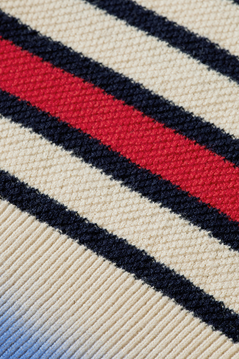 YARN-DYED STRIPE DIP-DYE PULLOVER CONTAINS ORGANIC COTTON NI 8