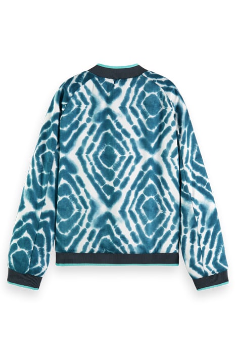 REVERSIBLE BOMBER JACKET DISCO TIE DYE BOTTLE GREEN 5