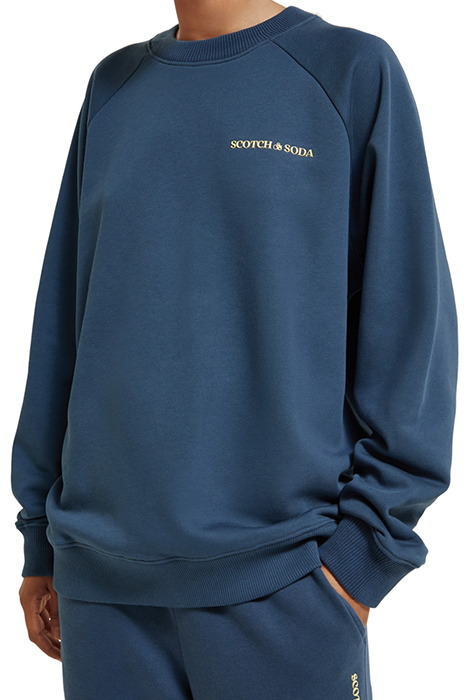 UNISEX ORGANIC CREWNECK SWEATSHIRT STORM BLUE 9