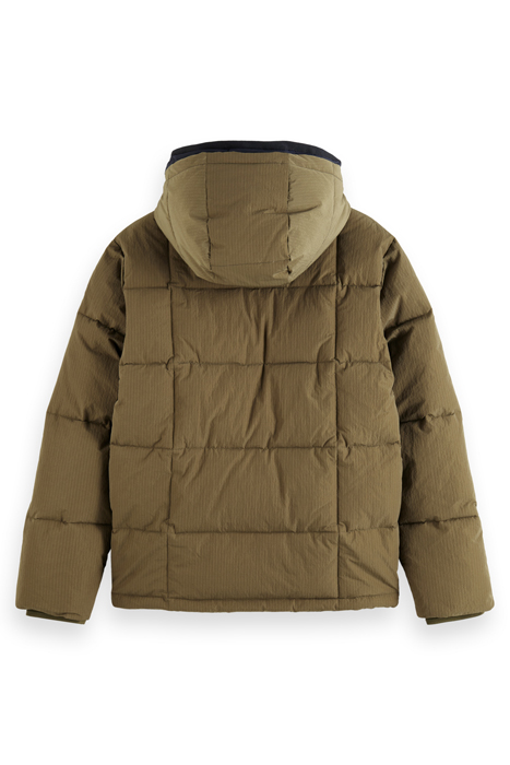 HOODED PUFFA JACKET KHAKI 5