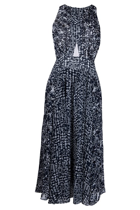 ALEXANDRIA-PRINTED DRESS NAVY/WHITE 1