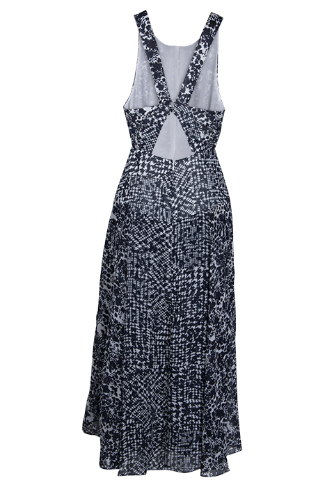 ALEXANDRIA-PRINTED DRESS NAVY/WHITE 2