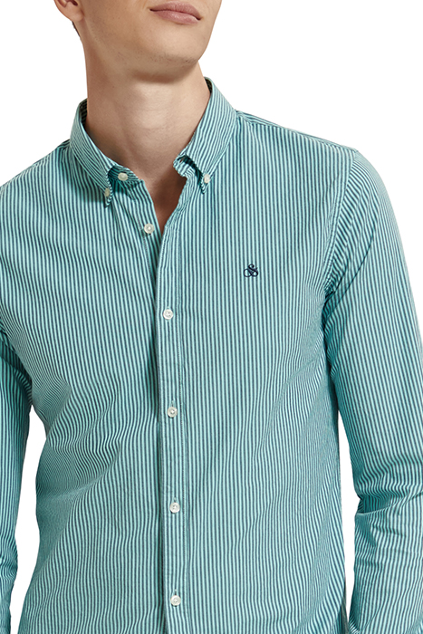 ESSENTIAL STRIPE POPLIN SHIRT STEEL TOPAZ BLUE STRIPE 6