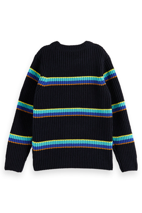 YARN-DYED STRIPE CHENILLE PULLOVER COLOURFUL STRIPE 5