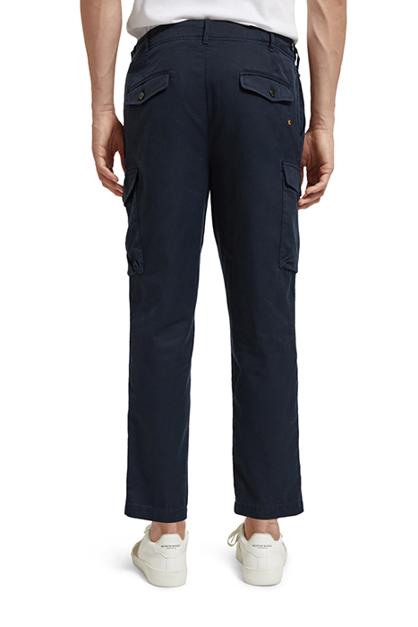 TWILT TWILL PLEATED CARGO IN COTTON TENCEL DENIM BLUE 2