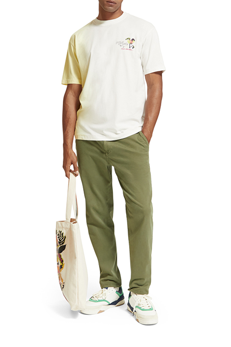 RELAXED FIT T-SHIRT WITH SPRAY EFFECT IN ORGANIC COTTON OFF 3