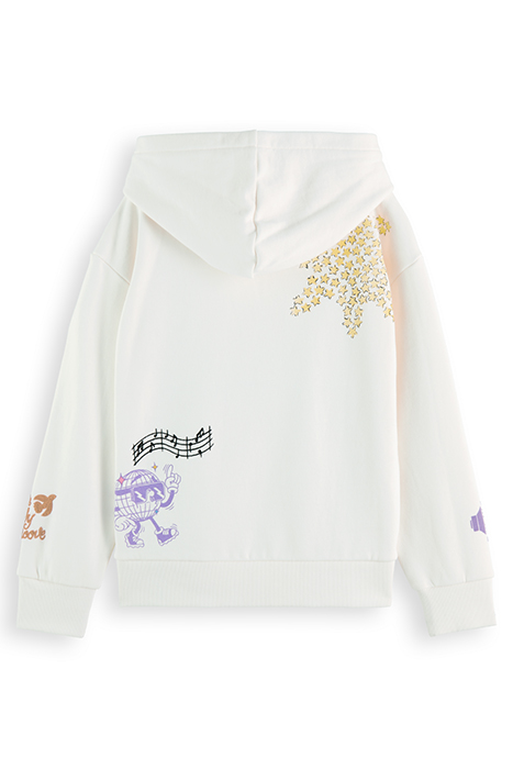 LOOSE-FIT ARTWORK HOODIE OFF WHITE 5