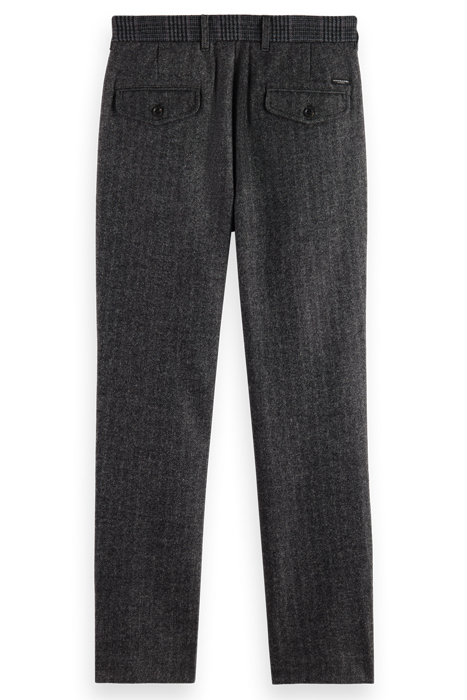 STUART- WOOL-BLEND YARN-DYED CHINO GREY BLACK HERRINGBONE 5