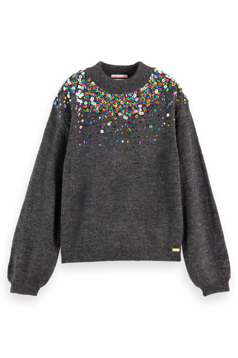 SEQUIN PULLOVER GREY MELANGE 4