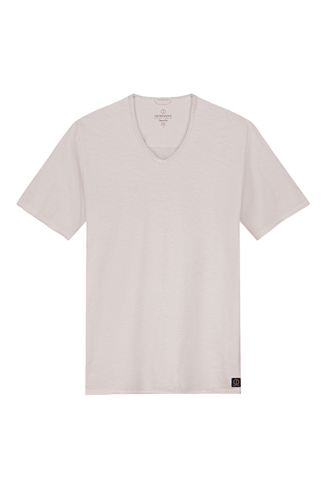 BASIC V-NECK TEE SLUB JERSEY PEARL 3