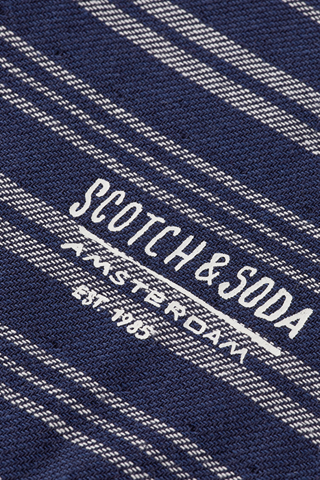 ARCHIVE DOUBLE FACE TWILL CHECK BLUE STRIPE 10