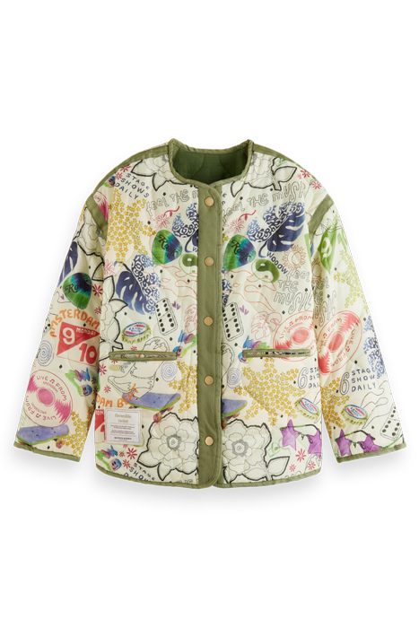 LIGHT-PADDED REVERSIBLE PRINTED JACKET MILITARY 6