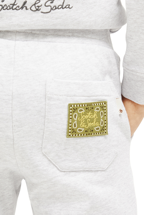BANDANA LABEL SWEATPANTS IN ORGANIC COTTON GREY MELANGE 8