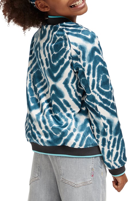 REVERSIBLE BOMBER JACKET DISCO TIE DYE BOTTLE GREEN 2