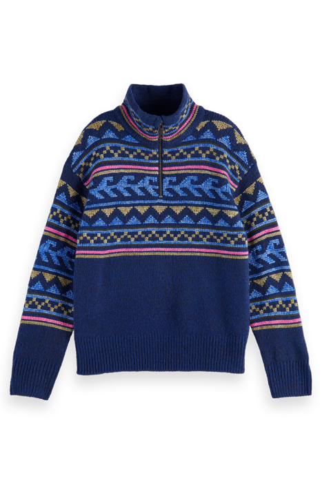 HALF-ZIP INTARSIA PULLOVER NIGHT 4