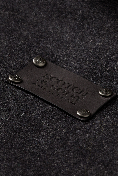 FLIGHT JACKET WITH DETACHABLE TEDDY COLLAR CHARCOAL MELANGE 8