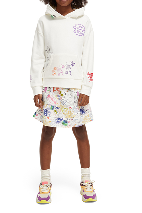 LOOSE-FIT ARTWORK HOODIE OFF WHITE 2