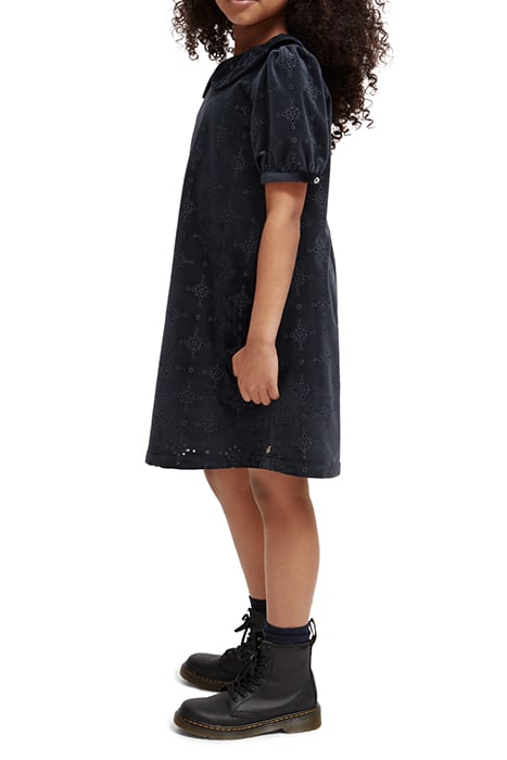 VELVET BROIDERIE ANGLAISE DRESS MIDNIGHT 6