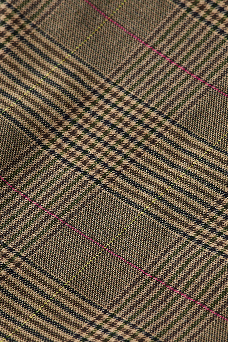 YARN-DYED BOMBER JACKET TAUPE CHECK 9