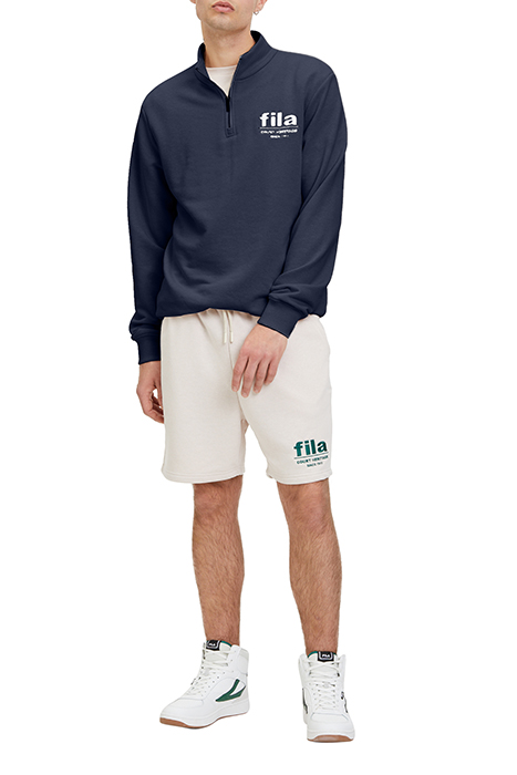 LISBON GRAPHIC HALF-ZIP SWEATER BLACK IRIS 3