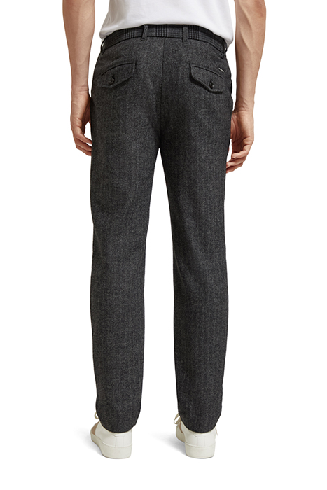STUART- WOOL-BLEND YARN-DYED CHINO GREY BLACK HERRINGBONE 2