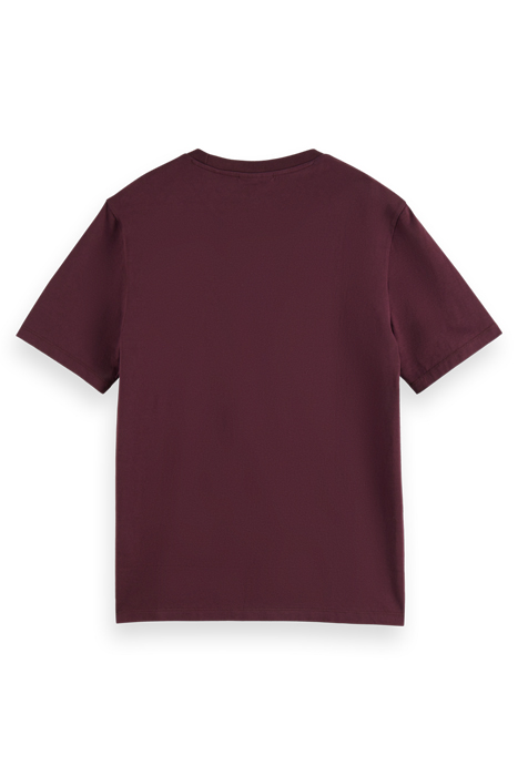 REGULAR FIT CHEST ARTWORK T-SHIRT IN ORGANIC COTTON BERRY WI 4