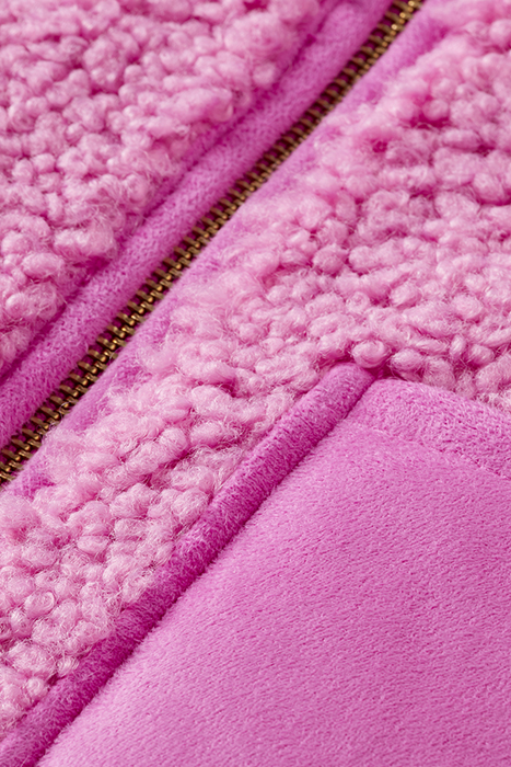 LONGER-LENGTH BONDED TEDDY JACKET FUCHSIA 9