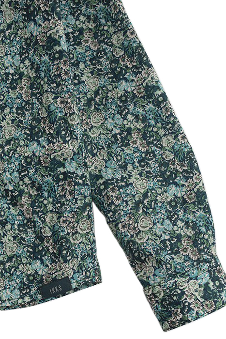 BOYS’ TURQUOISE FLOWERY LIBERTY FABRIC SHIRT 4
