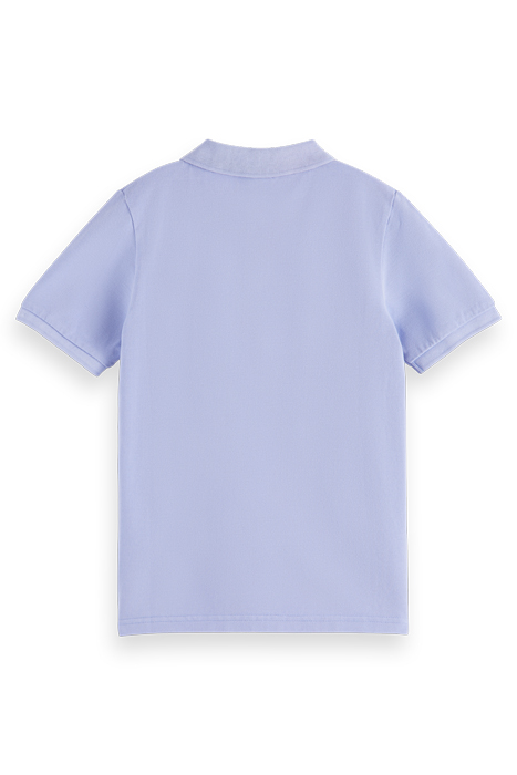 GARMENT-DYED SHORT-SLEEVED PIQUE POLO BLUEBELL 5