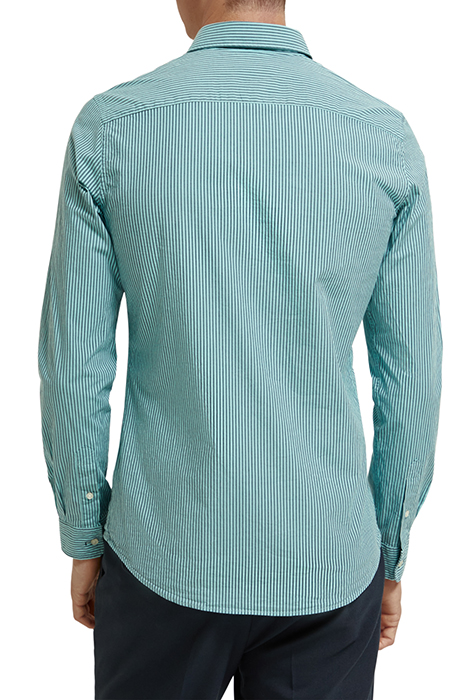 ESSENTIAL STRIPE POPLIN SHIRT STEEL TOPAZ BLUE STRIPE 2