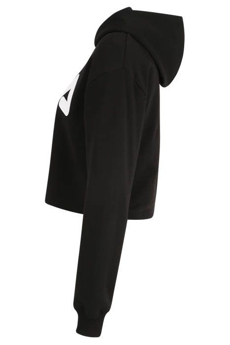 LAFIA CROPPED LOGO HOODY BLACK 7