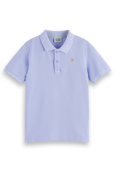 GARMENT-DYED SHORT-SLEEVED PIQUE POLO BLUEBELL 4