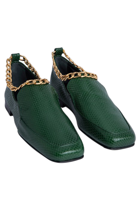 NICK EMERALD SNAKE PRINT LEATHER 2