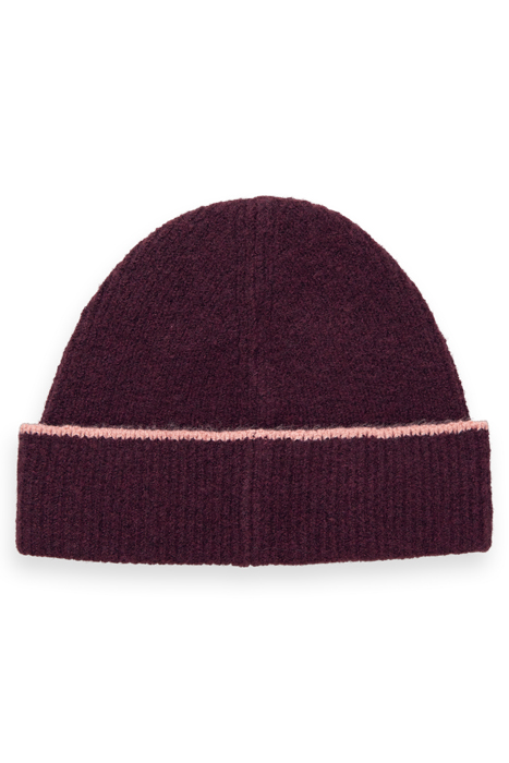 SOFT RIB-KNIT BEANIE BERRY WINE 6