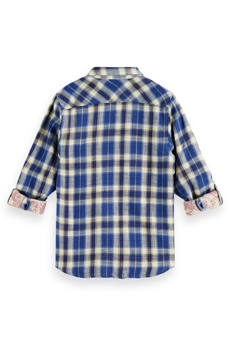 YARN-DYED CHECK BONDED SHIRT BLUE CHECK 5