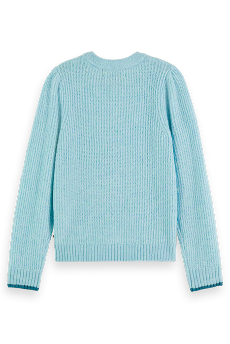 RELAXED-FIT KNOTTED PULLOVER BLUE MELANGE 5