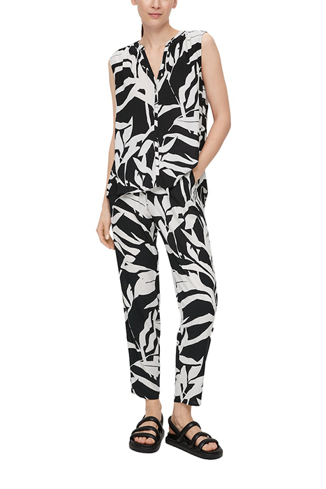 S.OLIVER BLOUSES GREY/BLACK 3