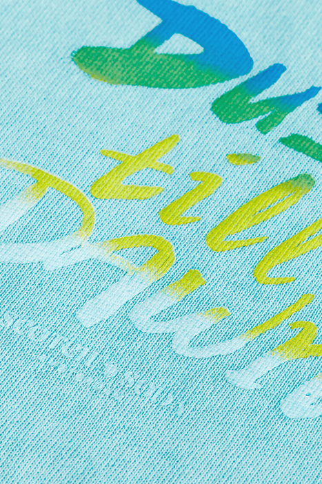 RELAXED FIT GARMENT- DYED ARTWORK HOODIE IN ORGANIC COTTON T 7