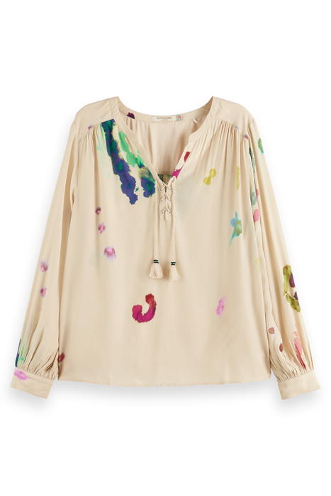 LACE UP TOP WITH BALLOON SLEEVES GALAXY DYE SOFT ICE 4