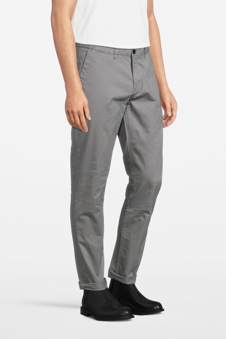 ESSENTIALS - STUART CLASSIC REGULAR SLIM FIT CHINO GREY 4