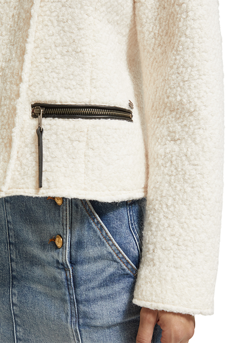 BOUCLE BIKER JACKET SOFT ICE 9