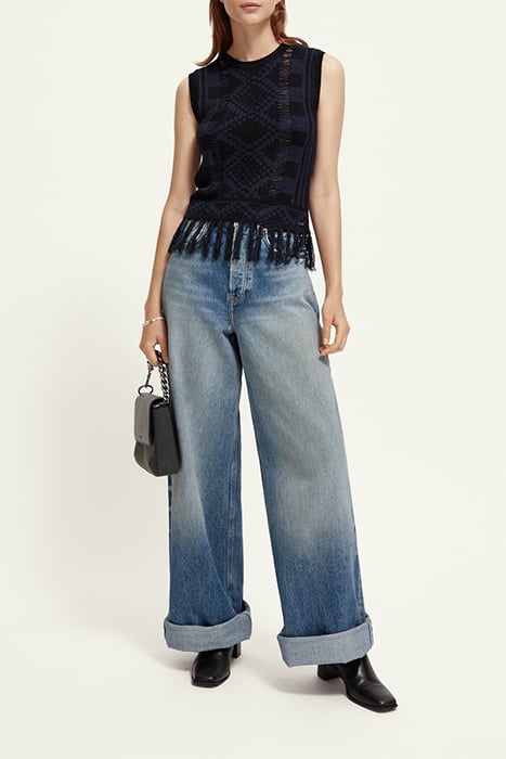 FRINGE HEM KNITTED TANK TOP NIGHT 3