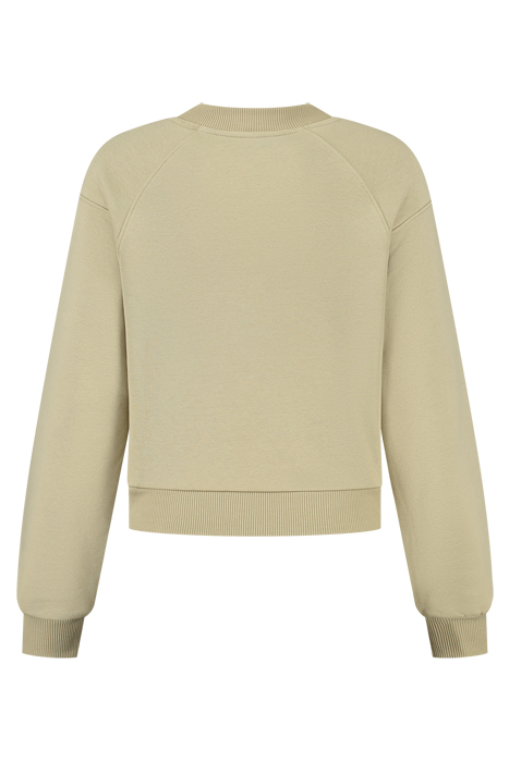 NIKKIE CUTSEAM SWEATER KHAKI 2
