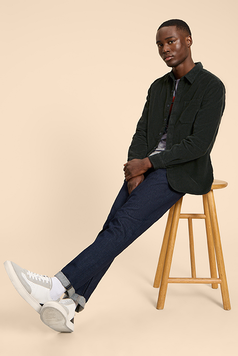 WHITWICK CORD SHIRT DARK GREEN 2