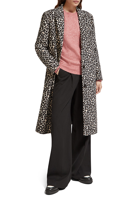 LEOPARD SINGLE BREASTED COAT LEOPARD JACQUARD 2