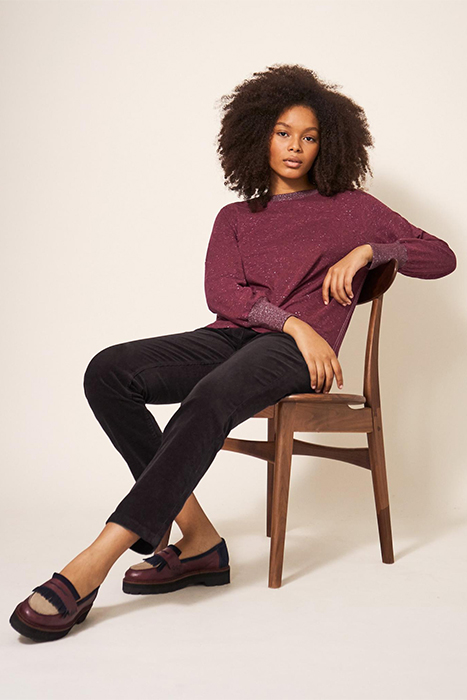 FRANKIE SPARKLE TOP DARK PLUM 4