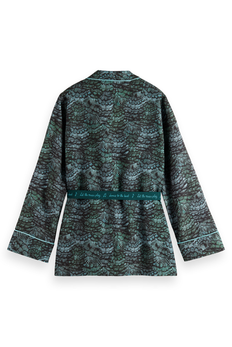 PYJAMA LOOSE FIT BLAZER FEATHER BOTTLE GREEN 5