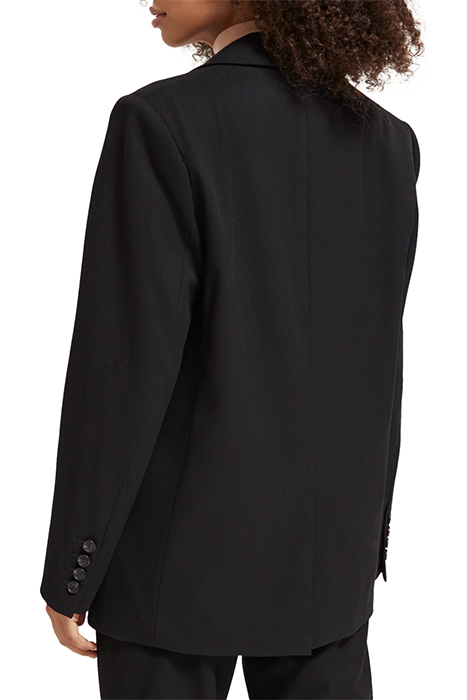 GABARDINE BOYFRIEND SINGLE BREASTED BLAZER EVENING BLACK 2