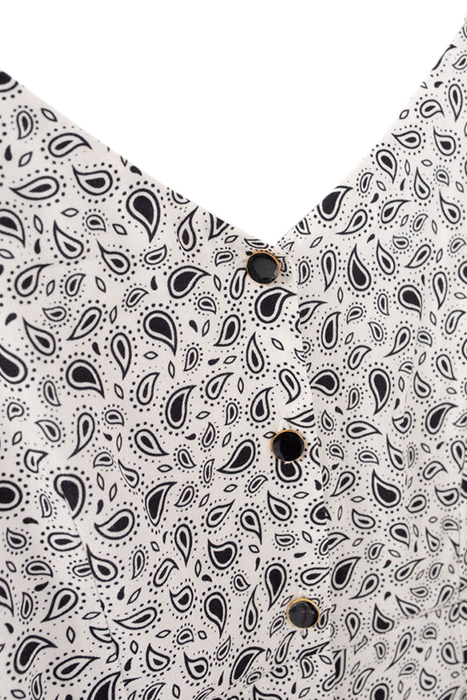 CASHMERE PRINT WHITE DRESS 4