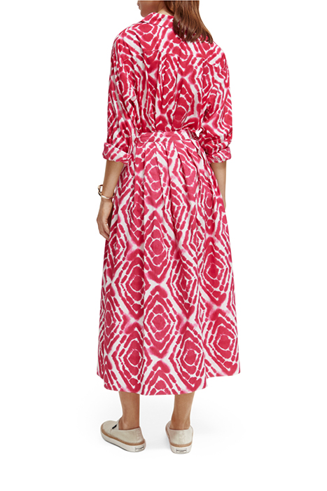 PRINTED SKIRT WITH PLEATS DISCO TIE DYE POP PINK 3